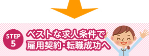 ベストな求人条件で雇用契約・転職成功へ